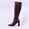Pedro Anton Glasgow Knee High Heel Boot - Wine Stretch